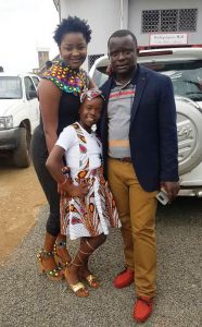 Courage and her parents,Mr and Mrs Anyam